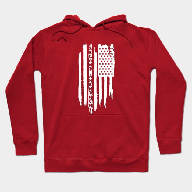 Second Amendment Distressed Flag Hoodie by RedRock_Photo